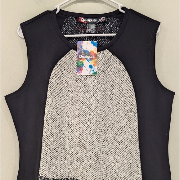 🆕 Desigual Oceano Asymmetrical Zip Patch Dress Size 12 - Picture 2 of 10